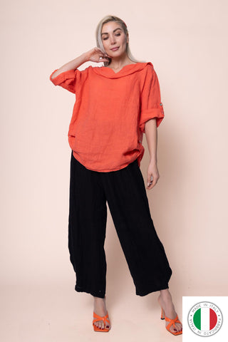 Linen Top - OS1429-116 Linen Italia - Best Value Italian Linen and Cotton in Canada