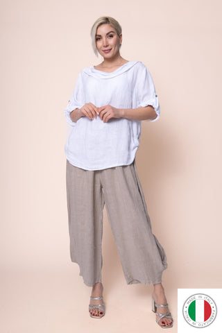 Linen Top - OS1429-11 Linen Italia - Best Value Italian Linen and Cotton in Canada