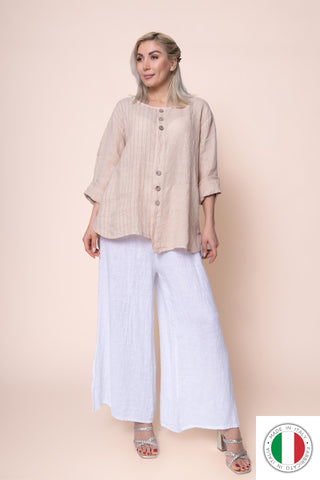 Linen Top - OS1438-25 Linen Italia - Best Value Italian Linen and Cotton in Canada