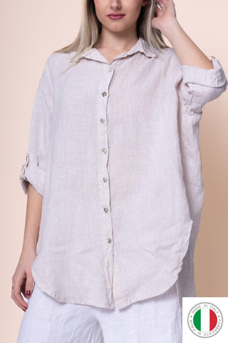 Linen Shirt - OS18899-110 Linen Italia - Best Value Italian Linen and Cotton in Canada