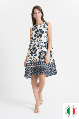 Cotton Dress - OS242161-17 Linen Italia - Best Value Italian Linen and Cotton in Canada