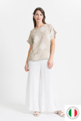 Linen Top - OS6528-148 Linen Italia - Best Value Italian Linen and Cotton in Canada