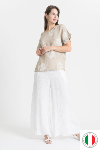 Linen Top - OS6528-148 Linen Italia - Best Value Italian Linen and Cotton in Canada