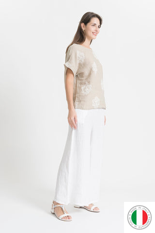 Linen Top - OS6528-148 Linen Italia - Best Value Italian Linen and Cotton in Canada