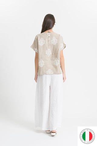 Linen Top - OS6528-148 Linen Italia - Best Value Italian Linen and Cotton in Canada