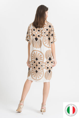 Cotton Dress - OS6633-26 Linen Italia - Best Value Italian Linen and Cotton in Canada