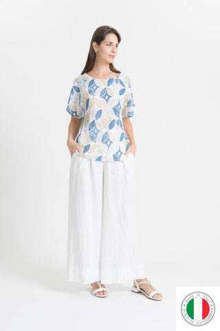 Linen Top - OS6675-11 Linen Italia - Best Value Italian Linen and Cotton in Canada