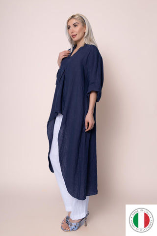 Linen Tunic - OS6841-17 Linen Italia - Best Value Italian Linen and Cotton in Canada