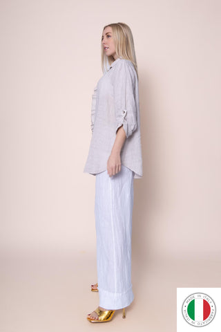 Linen Shirt - OS7848-110 Linen Italia - Best Value Italian Linen and Cotton in Canada