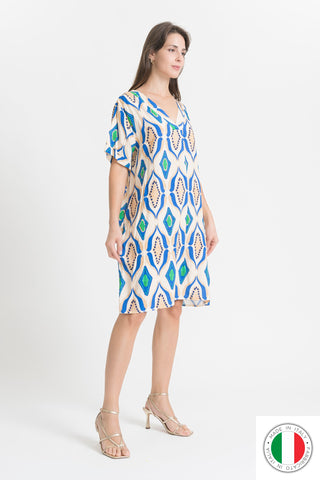 Cotton Dress - OS6633-117 Linen Italia - Best Value Italian Linen and Cotton in Canada