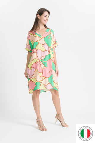 Cotton Dress - OS6633-166 Linen Italia - Best Value Italian Linen and Cotton in Canada