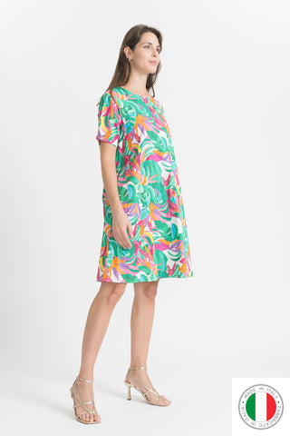 Cotton Dress - OS8311-151 Linen Italia - Best Value Italian Linen and Cotton in Canada