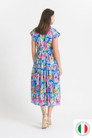 Cotton Dress - OS7244-117 Linen Italia - Best Value Italian Linen and Cotton in Canada