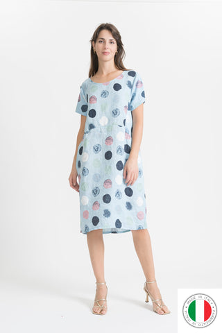 Linen Dress - OS18021-31 Linen Italia - Best Value Italian Linen and Cotton in Canada