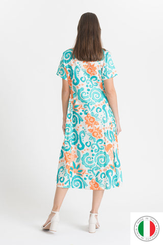 Cotton Dress - OS7784-101 Linen Italia - Best Value Italian Linen and Cotton in Canada