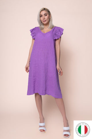 Linen Dress - OS11229-106 Linen Italia - Best Value Italian Linen and Cotton in Canada