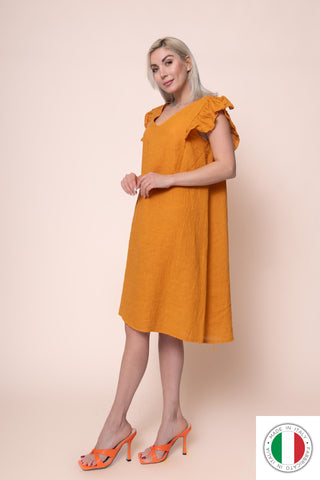 Linen Dress - OS11229-135 Linen Italia - Best Value Italian Linen and Cotton in Canada