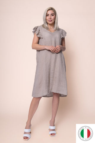 Linen Dress - OS11229-40 Linen Italia - Best Value Italian Linen and Cotton in Canada