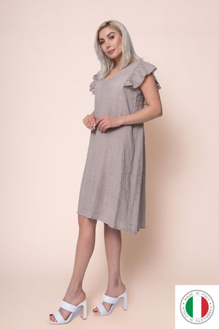 Linen Dress - OS11229-40 Linen Italia - Best Value Italian Linen and Cotton in Canada