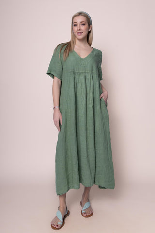 Linen Dress - OS13101-189 Linen Italia - Best Value Italian Linen and Cotton in Canada