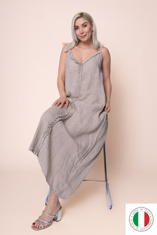 Linen Dress - OS13409-40 Linen Italia - Best Value Italian Linen and Cotton in Canada