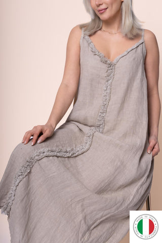 Linen Dress - OS13409-40 Linen Italia - Best Value Italian Linen and Cotton in Canada