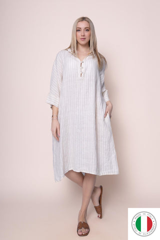 Linen Dress - OS13694-9 Linen Italia - Best Value Italian Linen and Cotton in Canada