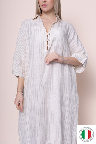 Linen Dress - OS13694-9 Linen Italia - Best Value Italian Linen and Cotton in Canada