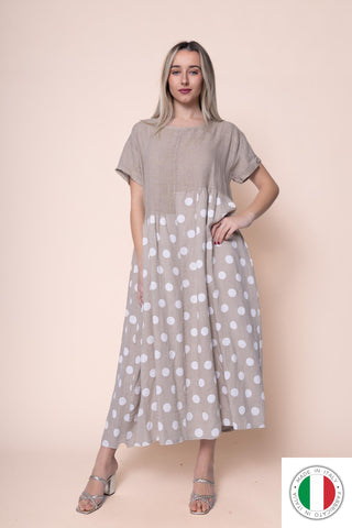 Linen Dress - OS1428-110 Linen Italia - Best Value Italian Linen and Cotton in Canada