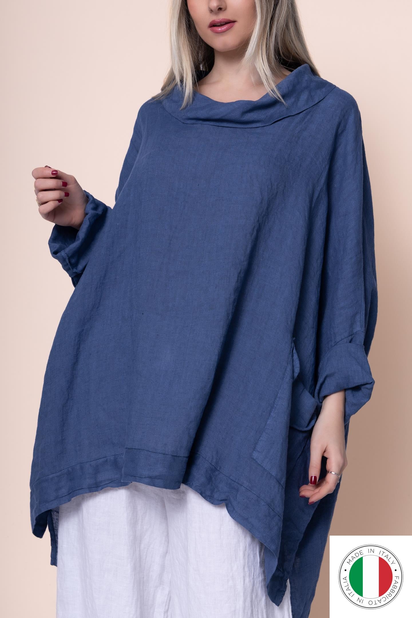 トップス AURAALEE linen top 1 size Blue RELAXING TOP Linen Blouse - Shop Waralee's Day Women's