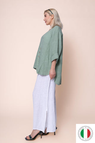 Linen Top - OS1438-167 Linen Italia - Best Value Italian Linen and Cotton in Canada
