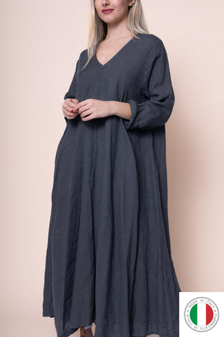 Linen Dress - OS1441-145 Linen Italia - Best Value Italian Linen and Cotton in Canada