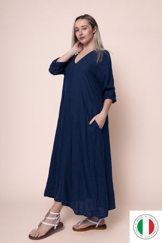 Linen Dress - OS1441-71 Linen Italia - Best Value Italian Linen and Cotton in Canada