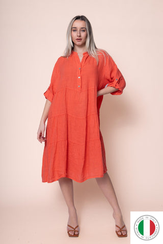 Linen Dress - OS1443-116 Linen Italia - Best Value Italian Linen and Cotton in Canada