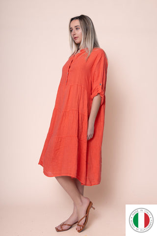 Linen Dress - OS1443-116 Linen Italia - Best Value Italian Linen and Cotton in Canada