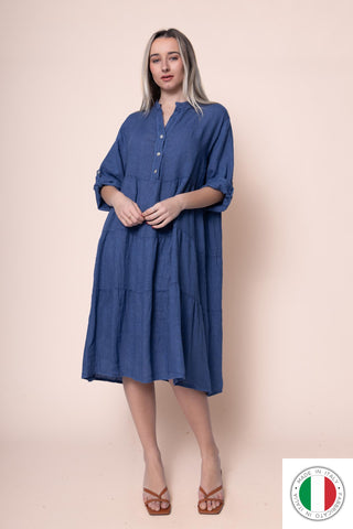 Linen Dress - OS1443-185 Linen Italia - Best Value Italian Linen and Cotton in Canada