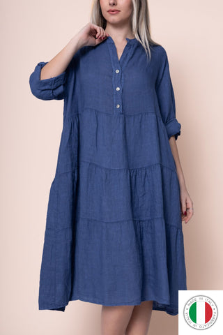 Linen Dress - OS1443-185 Linen Italia - Best Value Italian Linen and Cotton in Canada