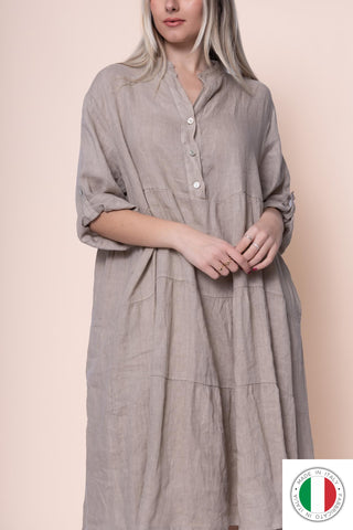 Linen Dress - OS1443-40 Linen Italia - Best Value Italian Linen and Cotton in Canada