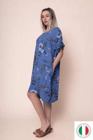 Linen Dress - OS18808-57 Linen Italia - Best Value Italian Linen and Cotton in Canada