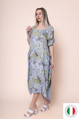 Linen Dress - OS18311-83 Linen Italia - Best Value Italian Linen and Cotton in Canada