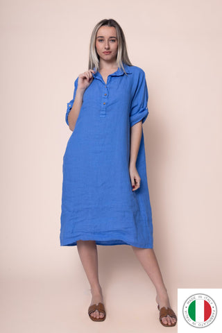 Linen Dress - OS18402-175 Linen Italia - Best Value Italian Linen and Cotton in Canada