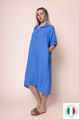 Linen Dress - OS18402-175 Linen Italia - Best Value Italian Linen and Cotton in Canada