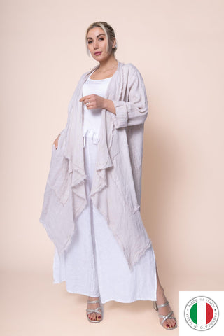 Linen Duster - OS18888-110 Linen Italia - Best Value Italian Linen and Cotton in Canada