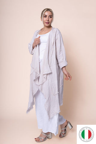 Linen Duster - OS18888-110 Linen Italia - Best Value Italian Linen and Cotton in Canada