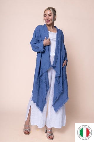 Linen Duster - OS18888-56 Linen Italia - Best Value Italian Linen and Cotton in Canada