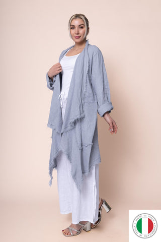 Linen Duster - OS18888-83 Linen Italia - Best Value Italian Linen and Cotton in Canada