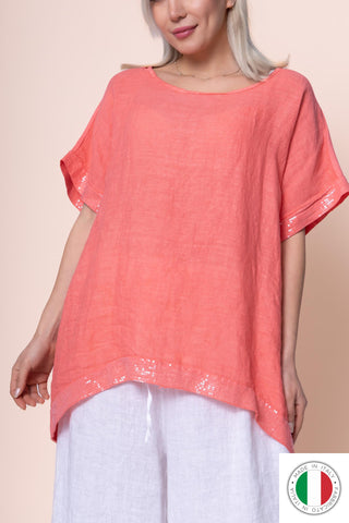 Linen Top - OS18276-116 Linen Italia - Best Value Italian Linen and Cotton in Canada