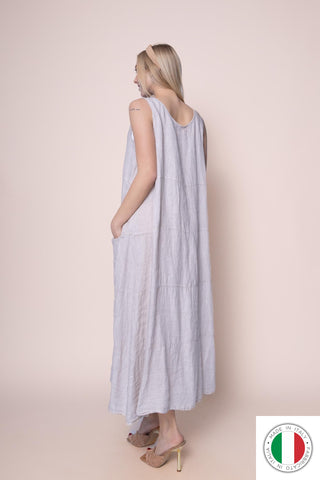 Linen Dress - OS6553-110 Linen Italia - Best Value Italian Linen and Cotton in Canada