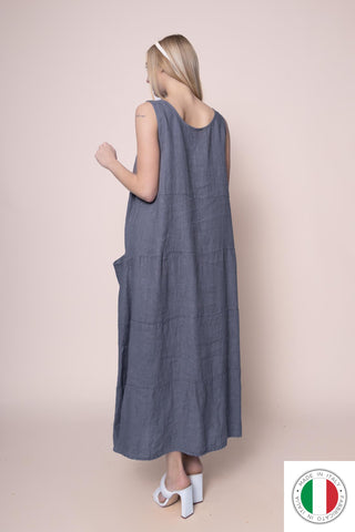 Linen Dress - OS6553-112 Linen Italia - Best Value Italian Linen and Cotton in Canada