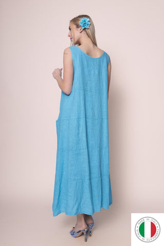 Linen Dress - OS6553-117 Linen Italia - Best Value Italian Linen and Cotton in Canada